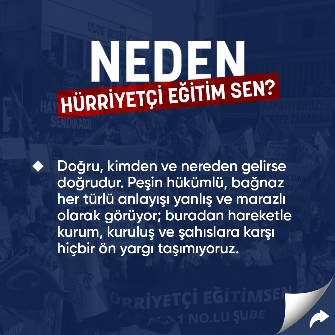 #BirdeğerdeSenKat #Hürriyetçieğitimsen Online üyelik için👇 hursen.org/epanel/onlineu…