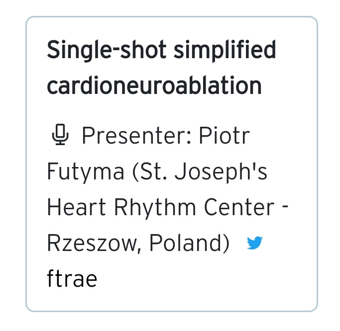Greetings #EHRA2024 #EPeeps

Wanna find out how to perform single-shot cardioneuroablation using 30 seconds of radiofrequency?

Check out our poster number P182 displayed today

#CNA