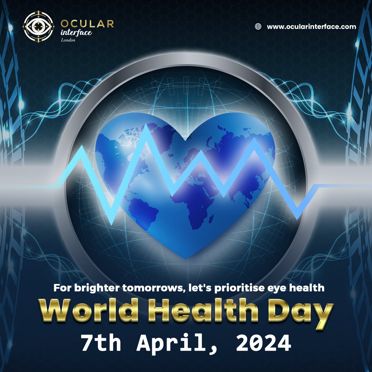 OcularInterface's tweet photo. Happy World Health Day 2024 from OCULAR Interface! 🌍 

Visit our website ➡️ https://t.co/IzPOvQAkQ0

#WorldHealthDay #ocularinterface #AI #ArtificialIntelligence #eyes #treatment #eyecare #innovation #education #EyeHealth #AIInnovation https://t.co/zFIIp3bFjq