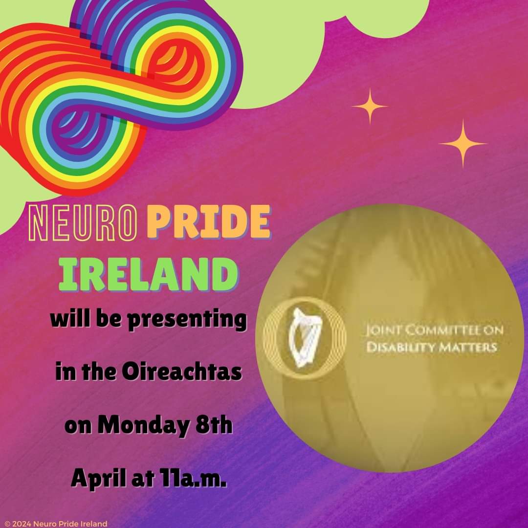 We will be speaking at he Joint Committee on Disability Matters on Monday, 8 April. This meeting will take place between 11.00am to 1pm & 2.15 to 4pm in Committee Room 1 (CR1) and will be live streamed on Oireachtas TV & social channels. Watch live here oireachtas.ie/en/oireachtas-…