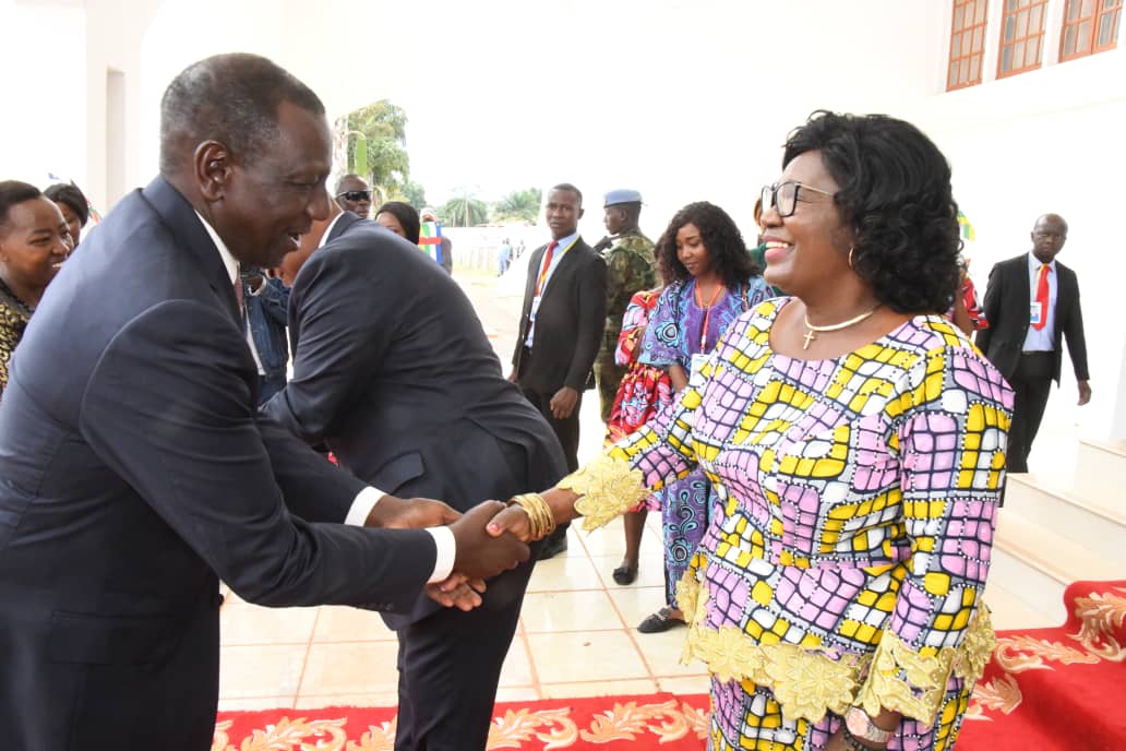 First Lady @MamaRachelRuto on Saturday held a tête-à-tête with the First Lady of the Central African Republic, Brigitte Touadera, in the country's capital Bangui. The First Lady was accompanying President William Ruto on a one-day visit to the Central African Republic.