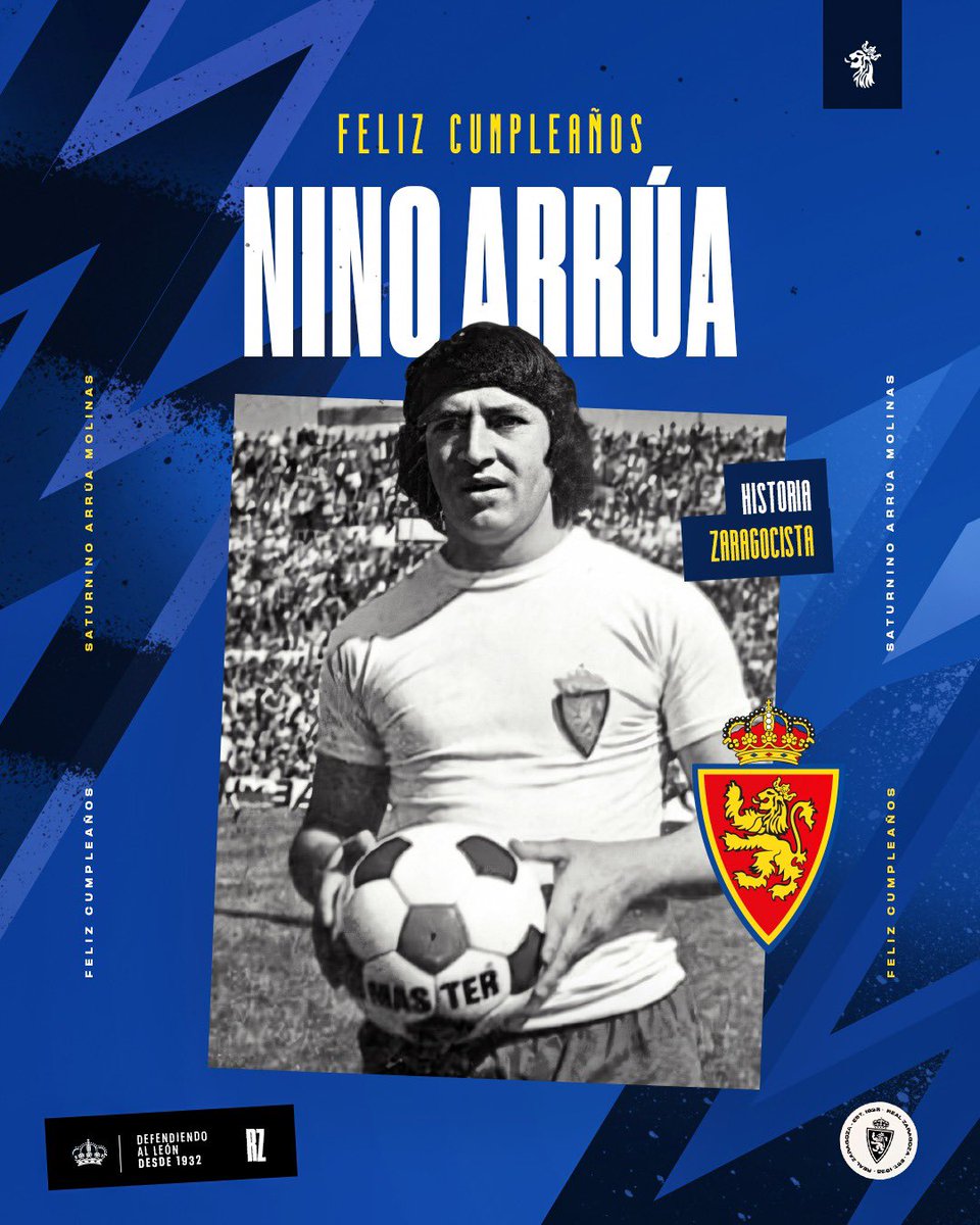 🇵🇾 ¡Hoy es el cumpleaños de una de nuestras mayores leyendas! 

Un mito de los Zaraguayos, un jugador único y un icono zaragocista 💙🤍

🥳 ¡Muchas felicidades, 𝗡𝗜𝗡𝗢 𝗔𝗥𝗥𝗨́𝗔!