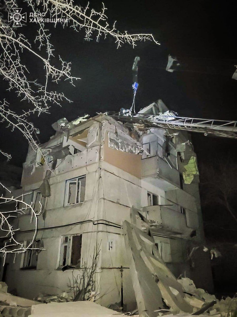Russians continue to completely level the city of Kharkiv with guided bombs randomly sent to residential areas. Just total genocide. Last night, an apartment building where elderly people lived. Now dead.