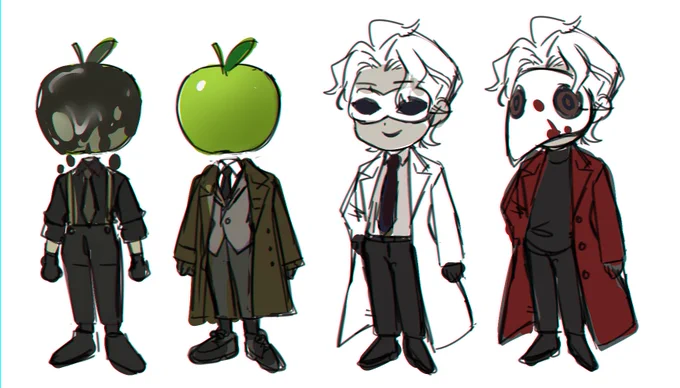 I just wanted to make an Apple-headed character design  