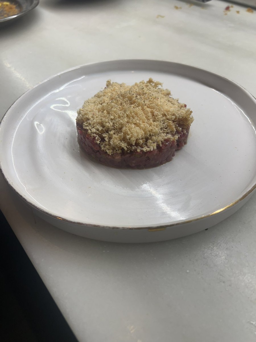 Steak Tartare,Nowaco &amp; Spanish Pizza made by me👨‍🍳