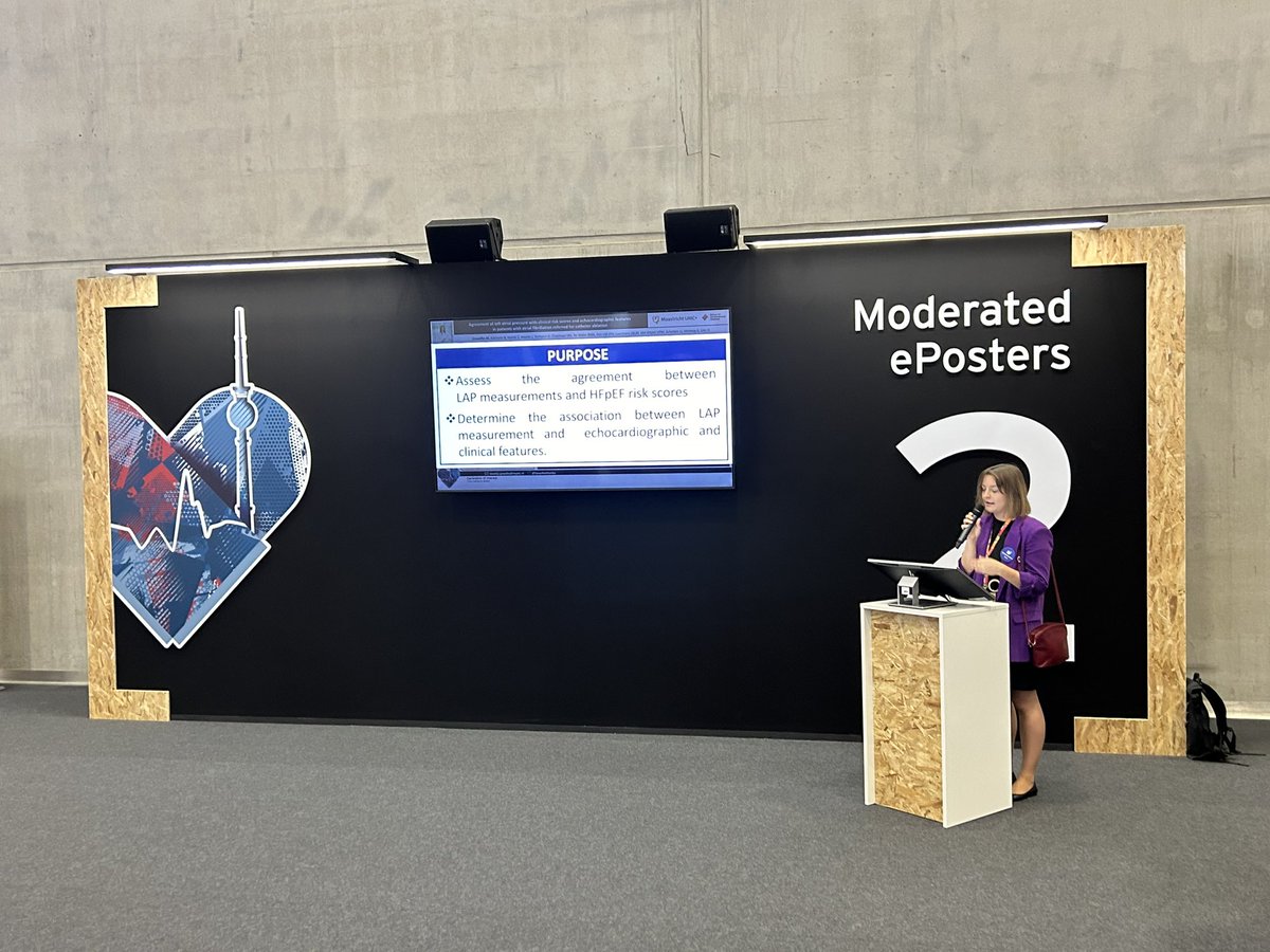 @GawalkoMonika on the interesting analysis
of #LA pressure, #risk scores and #echo in pts with #AF referred for #ablation at #EHRA2024