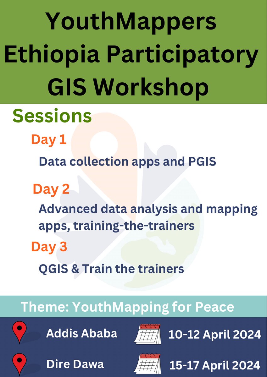 ✨We are super excited about our upcoming #YouthMappers PGIS workshop in Ethiopia 🇪🇹 #YMPGISEthiopia