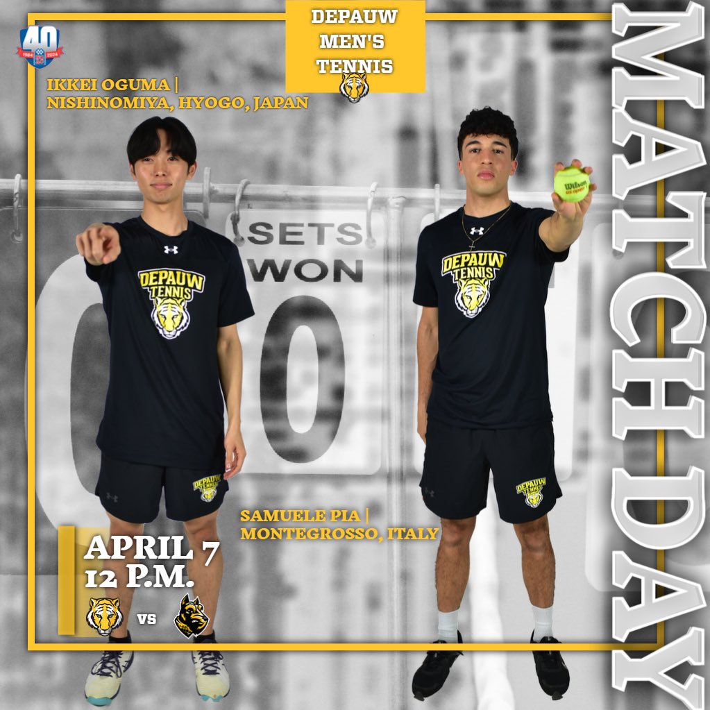 🎾 At home today both our Men’s and Women’s @DePauwTennis teams will be taking on Wooster in the ITT & Blackstock Courts! 

The women’s team will start the day off with a 9 a.m. match & the men’s team plays at 12 p.m. 
📺📈Depauwtigers.com
 #TeamDePauw #d3tennis