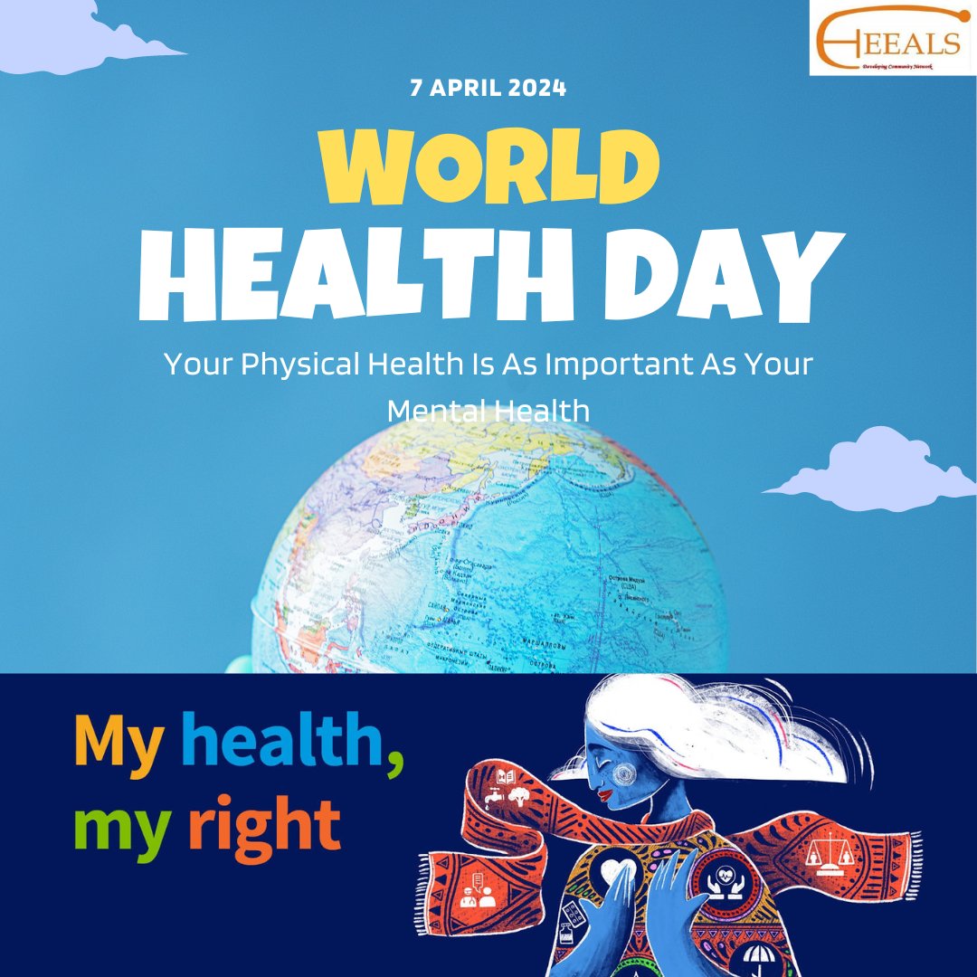 World Health Day 2024 Your Physical Health Is As Important As Your Mental Health. Take Care Of Your Mental Health & Physical Health.  #WorldHealthDay2024 #mentalhealth #health #heeals #ngo #india #volunteering #Internship explorepage #fyp #myhealthmyright