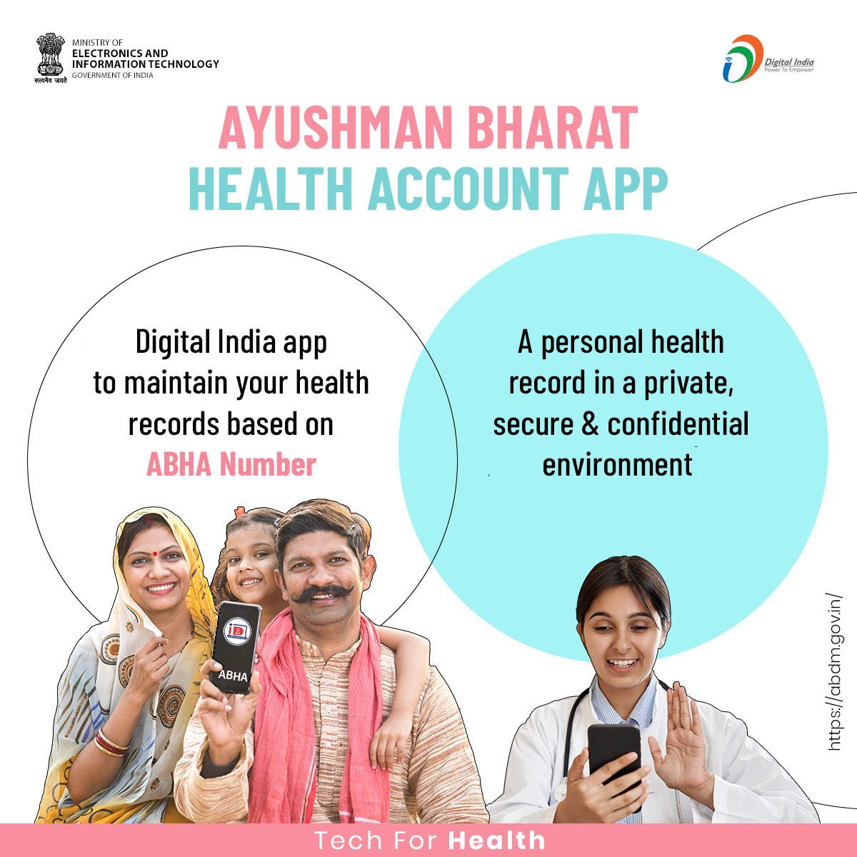 🩺 ABHA app under #AyushmanBharatDigitalMission helps you easily register your #ABHA address and access healthcare benefits. Discover health facilities, access records, share data securely, and enjoy enhanced user experience with new features. 

#TechForHealth #WorldHealthDay