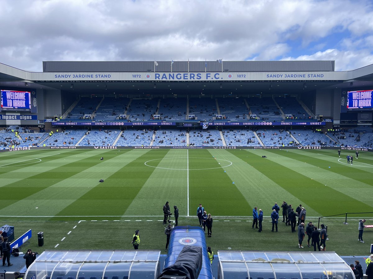 Old Firm day. Back again for @thisisibrox. It’s a must win for Rangers. No doubt about it.