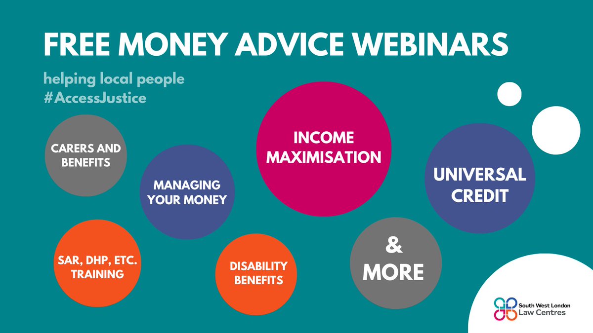 Alongside casework, @SWLLawCentres offers free webinars with expert money advisors to support people with the #CostOfLiving—join from wherever you live in the country. Check out the new dates for April. 👉 lght.ly/d4e6il9