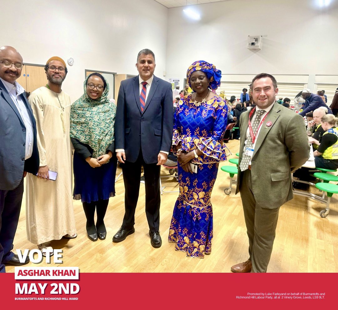 It was honoured to join last night with myself, Cllr @FarleyLabour and Cllr @nkele_manaka at @LeedsRF and @shakespeareLS9 for community an Iftar dinner - the nightly breaking of the fast during the holy month of Ramadan. Thank you everyone and specially Mr Ali and Mrs Wilson 👏