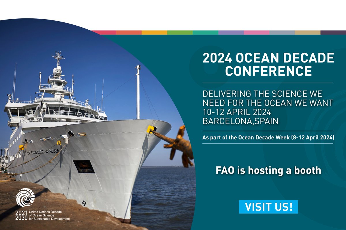 The research vessel Dr #FridtjofNansen has made it to the #OceanDecade Conference ❗️ Visit the @FAOFish booth #4, floor P2, for a virtual tour of the vessel. Explore its laboratories and learn about the research activities advancing the science we need for the #Ocean we want.