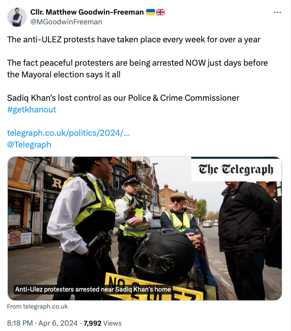 Tory councillor who welcomed Tory government crackdown on @JustStop_Oil protestors is outraged [checks notes] by Tory government crackdown on anti-ULEZ protestors. #LeopardsEatingPeoplesFacesParty