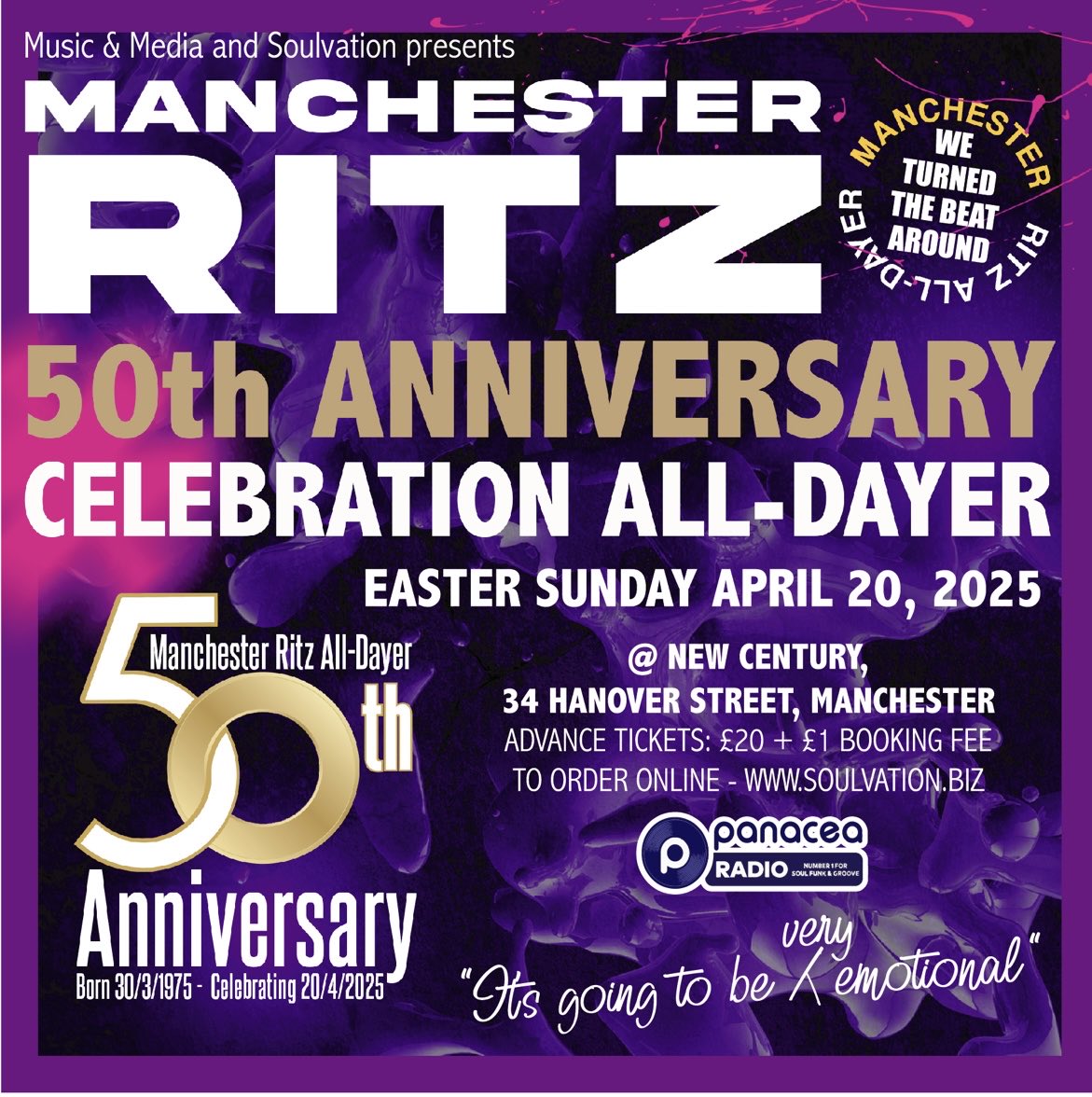 Another brilliant all-dayer is on the way - the tops in Jazz Funk/Soul & Disco memories plus much more! In two rooms! At the wonderful venue ⁦@NCHMCR⁩ 34 Hanover St Manchester- all taking place on Easter Monday April 20th 2025. Tickets £20 +£1fee soulvation.biz