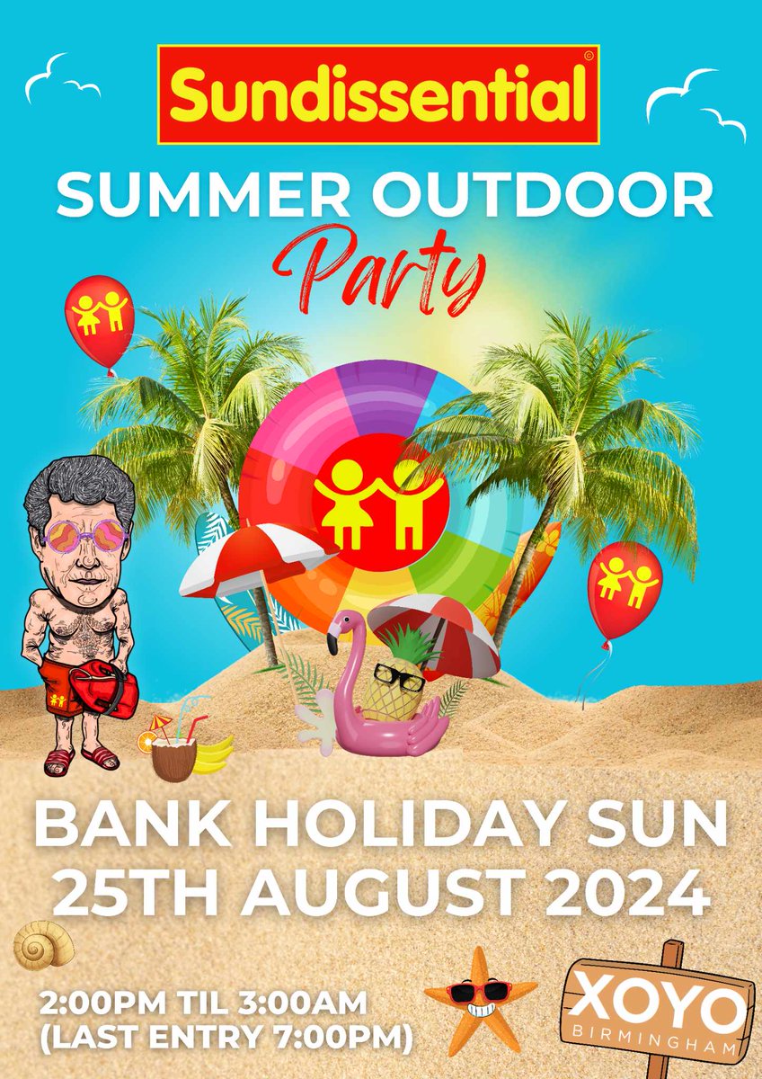 MICHAEL FELTON (@djfelton1983) on Twitter photo Sundissential comes to <a href="/XOYOBirmingham/">XOYO BIRMINGHAM</a> This Summer โ๏ธ
Sundissential Summer Party - outside party
skiddle.com/e/37265306 Sundissential comes to <a href="/XOYOBirmingham/">XOYO BIRMINGHAM</a> This Summer โ๏ธ
Sundissential Summer Party - outside party
skiddle.com/e/37265306