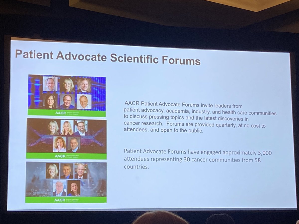 A huge theme that @AnnaBarker20 stressed at the @AACR Scientist↔Survivor Program Advocates Dinner tonight was SURVIVORSHIP! As a 12-year colorectal cancer survivor I am a part of this growing tsunami of older cancer survivors. #AACRSSP #AACR24