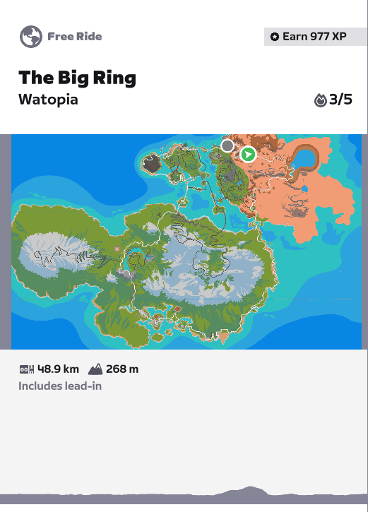 Zwift Sunday's is starting now! 🚴‍♂️💨 The Big Ring ft. 48.9km distance with 268m elevation. Should be a good easy ride! twitch.tv/Orb