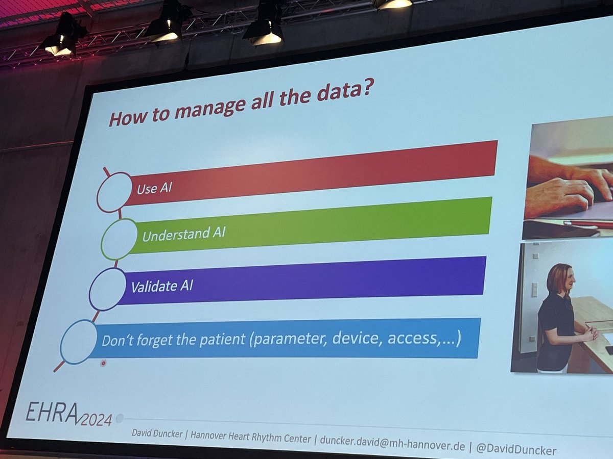 @DavidDuncker on how to manage all the data: ➡️ AI is the solution for future data management ➡️ But we should not forget our patients during this process!