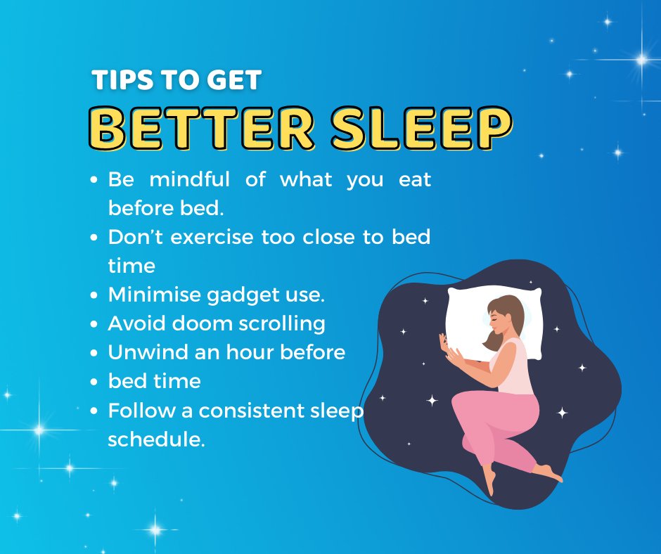 Did you know that establishing a consistent sleep schedule can work wonders for your mental health and overall wellbeing? 💤 Aim for 7-9 hours of quality sleep each night, and create a soothing bedtime routine to signal to your body that it's time to unwind and recharge. #Sleep