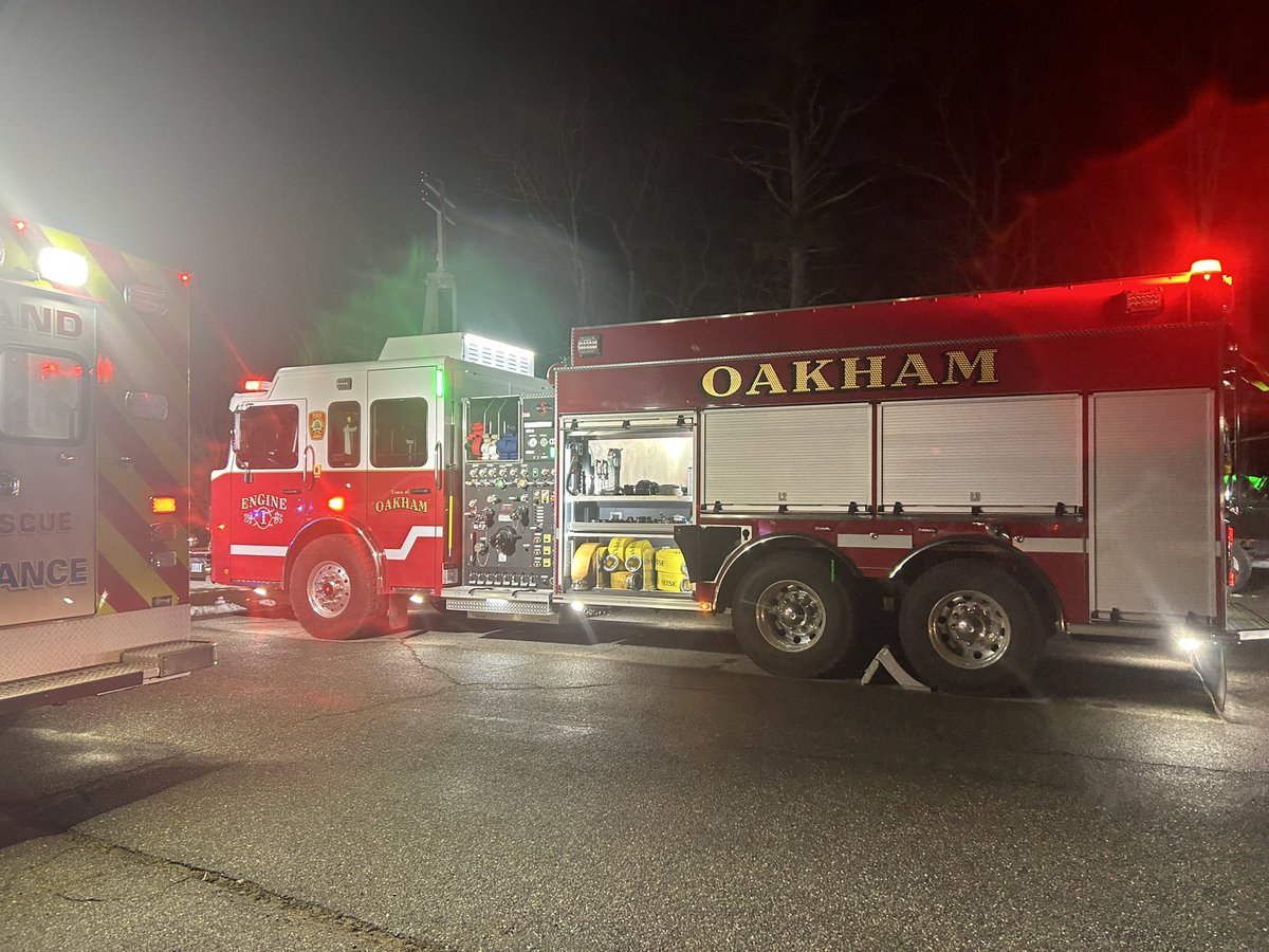 Late last night Oakham Fire was called to assist in a search on the Rutland/Oakham line. Oakham crews assisted with land and water searches. After several long hours no one was found and it appeared to have been a good intent call.  Thank you to Paxton and Barre Fire for the help