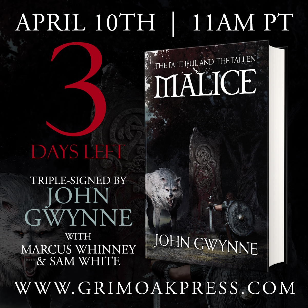 Just 3 days until the Grim Oak Press special edition of MALICE is available for pre-order. Signed, numbered and lettered editions packed with amazing artwork from the exceptionally talented Marcus Whinney and Sam White. @ShawnSpeakman @GrimOakPress @artbysamwhite @julieacrisp