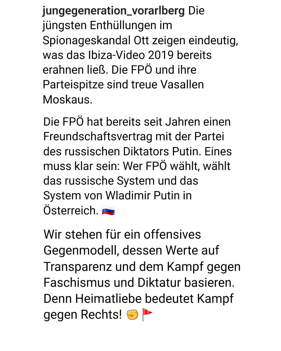 'Die jüngsten Enthüllungen im Spionageskandal Ott zeigen eindeutig, was das Ibiza-Video 2019 bereits erahnen ließ. Die FPÖ und ihre Parteispitze sind treue Vasallen Moskaus.'