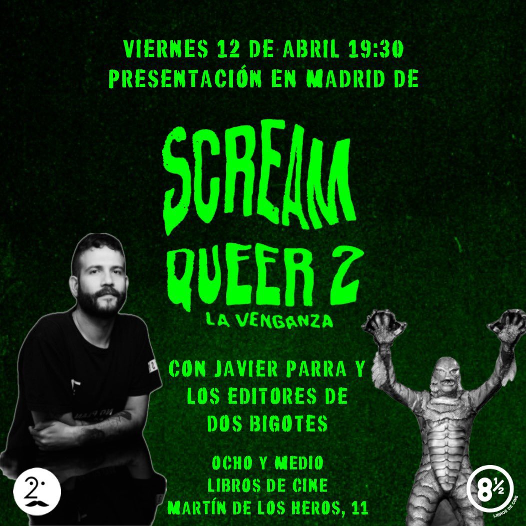 Triste de irme de París, feliz porque esta semana voy a la presentación de ‘La mancha’ (de @esnorquel) y repito ‘La voluntad de creer’ (de @pmessiez). La presentación de ‘Scream Queer 2’ (de @xavipargon) me la pierdo porque me pilló con la agenda llena, ¡pero acercaos vosotras!