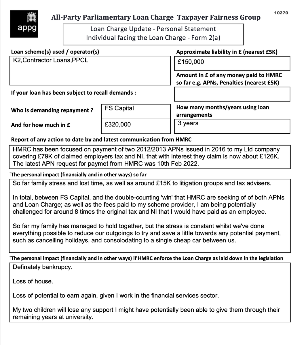 In total between FS Capital and the double win that HMRC are seeking...both APNs and Loan Charge as well as the fees paid to my scheme provider I am being challenged for around 8 times the original tax and NI that I would have paid as an employee #LoanChargeScandal #LoanCharge