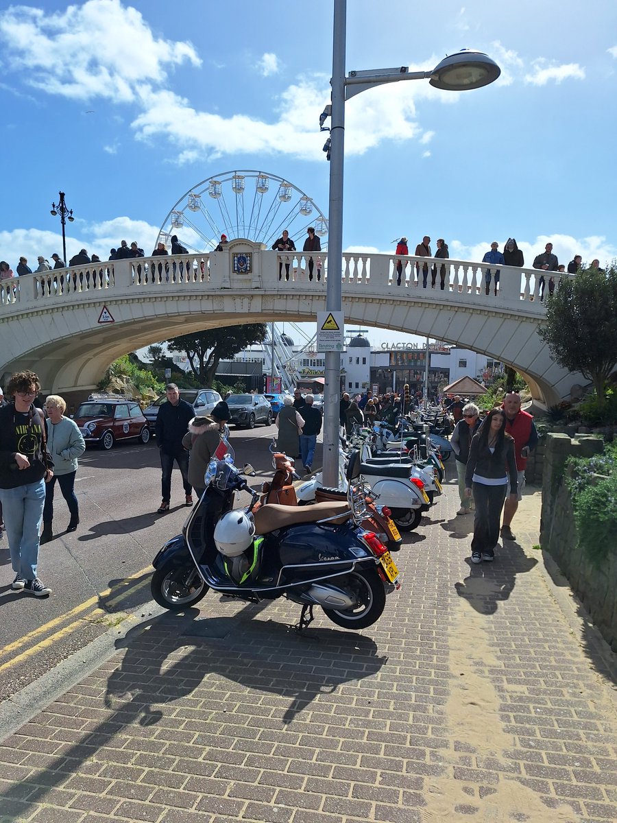 markadcenf's tweet photo. @BBCEssex @bbcweather 
Looks like a great day in Clacton for the scooter boys https://t.co/4N9BYCGkNo