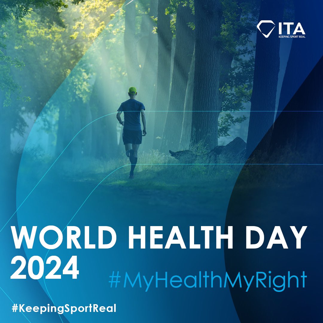 On #WorldHealthDay, we're reminded that health is a fundamental human right for all. 

At the ITA, we're committed to upholding this right by protecting athletes' health and promoting clean sport.

#KeepingSportReal #MyHealthMyRight #CleanSport #ProtectAthletes 💪🏼✨