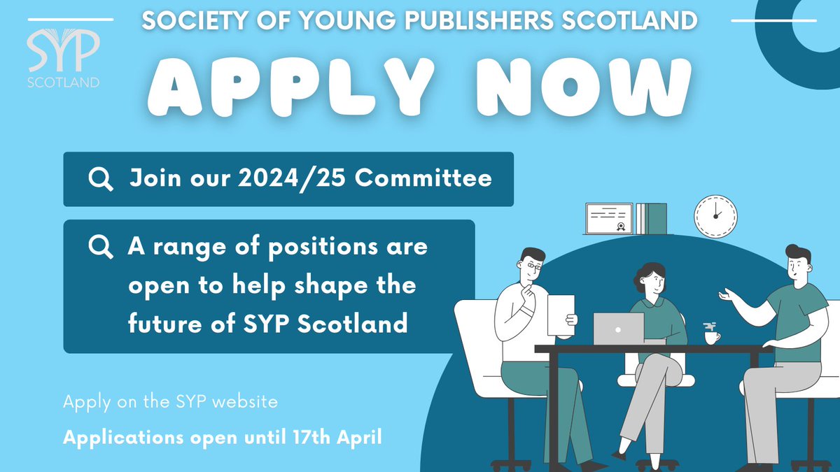 🌟Join the SYP Scotland Committee! 📷Applications are now open to volunteer in the SYP Scotland 2024/25 committee. This is a fantastic way to gain experience in the publishing industry and shape the future of SYP! thesyp.org.uk/volunteer/join…