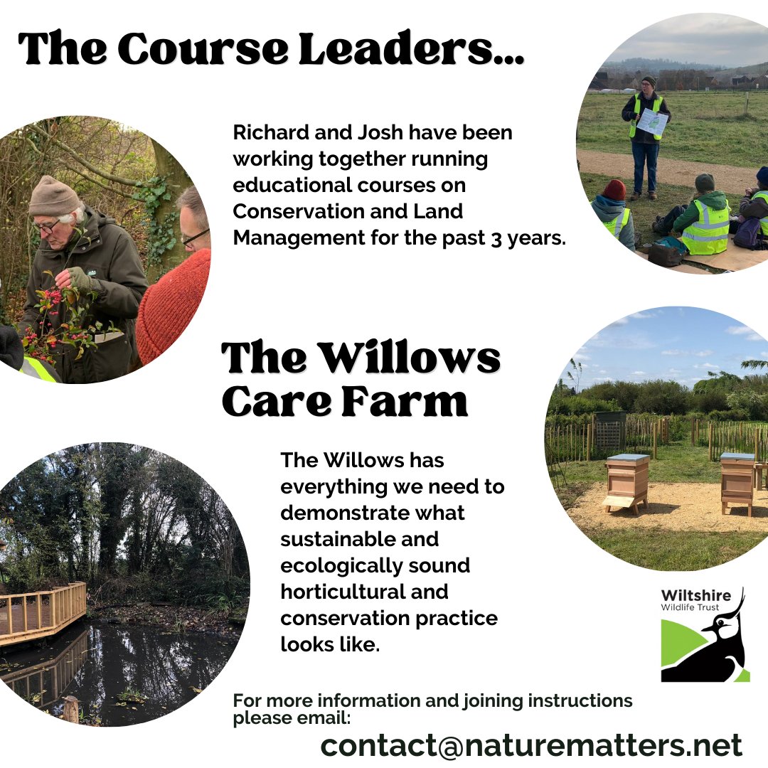 Join us for a 1 day course at The Willows Care Farm in Broughton Gifford, and learn about green gardening! 🌱 Booking is essential. Email: contact@naturematters.net to register.