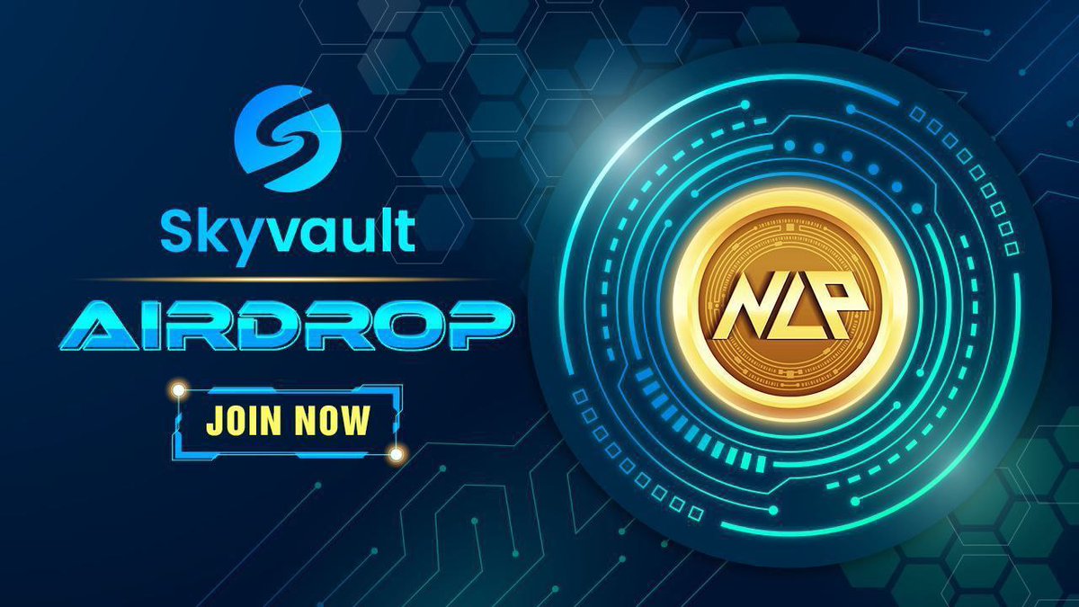 New airdrop: Skyvault Reward: 10 SKV + 1NLP (~$10) Distribution date: After listing 🔗Airdrop Link: t.me/AirdropNinja36… #airdrop #crypto #bitcoin #cryptocurrency #binance #blockchain
