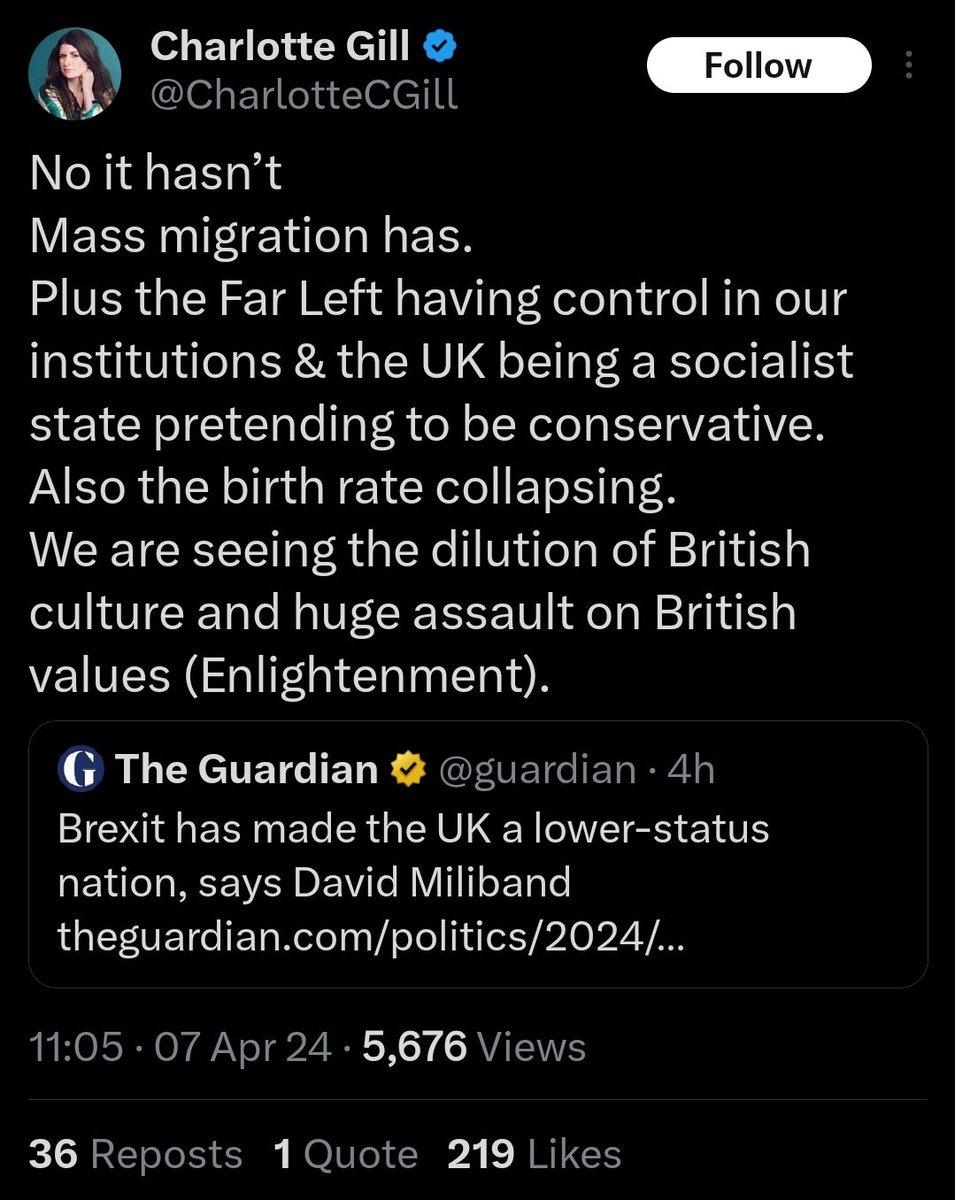 It's laughable that, given 14 years of Tory-led, right-wing controlled, populist-driven government, effluencers like Gill try to make out that Britain is a victim of the left.