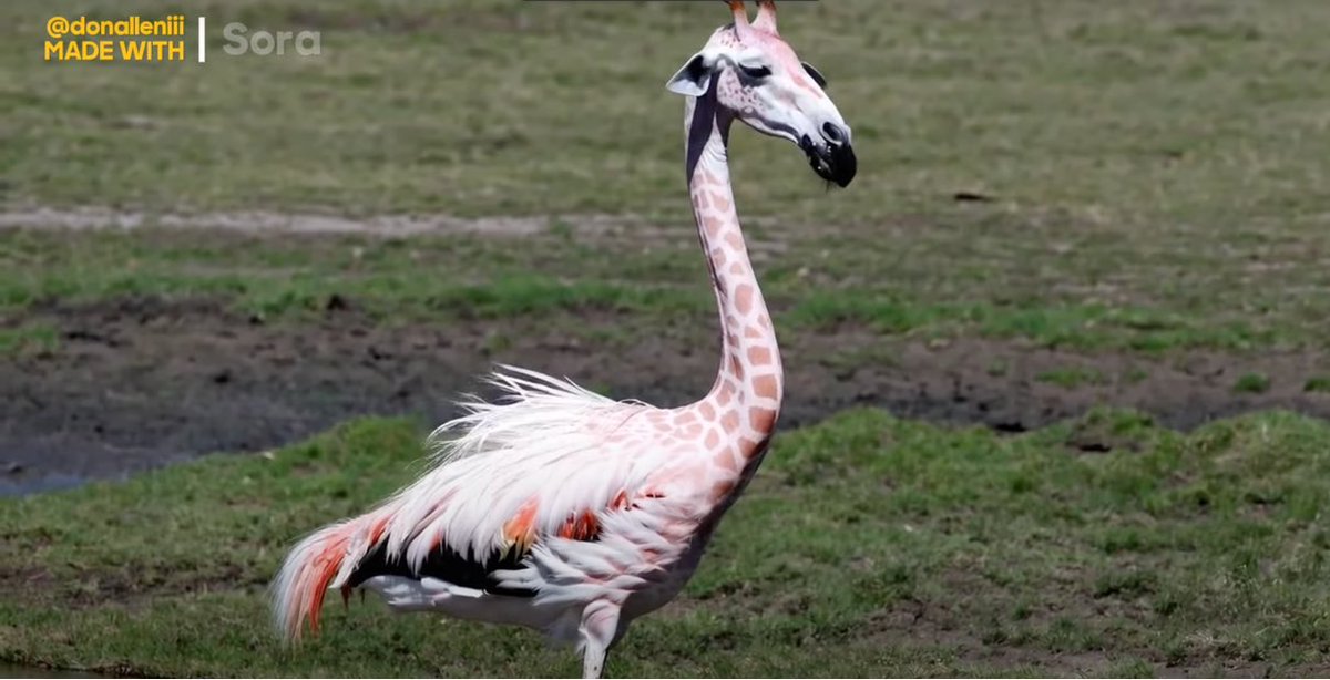 Sora sigue impresionando y hace realidad la Jirafa Flamenco… o el Cerdo Volador. No es broma, es inteligencia artificial. #EstoesPhusions phusions.com/2024/04/05/sor…