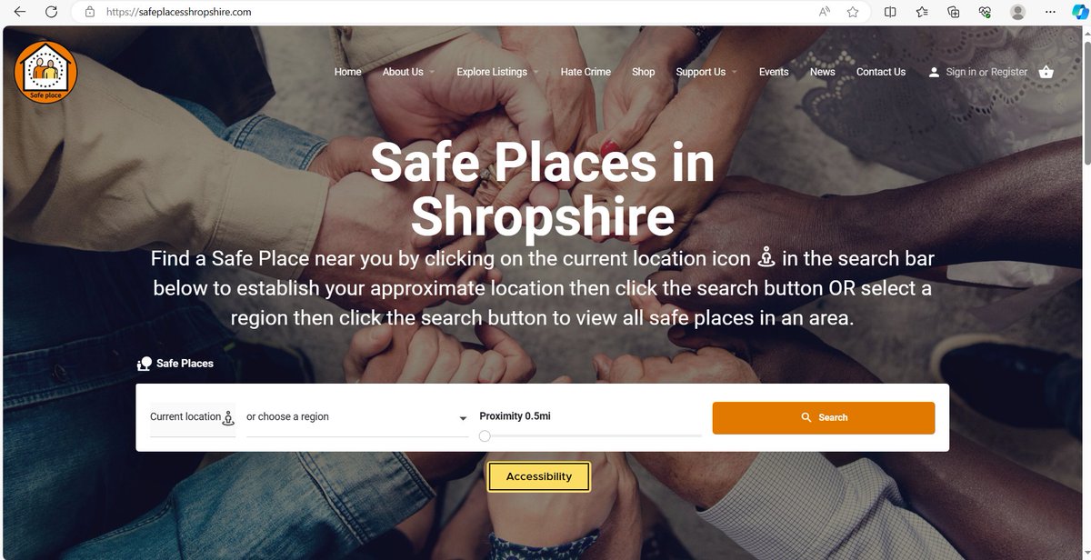 Our team when out and about @SafePlaceShrops we use our mobile phones to locate our nearest Safe Place to ensure our system works. Click on the icon in current location bar to locate where you are & then click search safeplacesshropshire.com Go on Give it a go & let us know