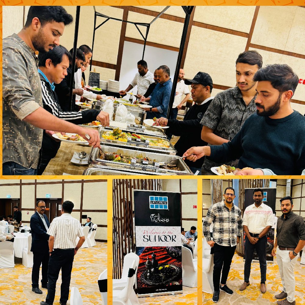 Embracing Tradition: LATICRETE's Ramadan Gatherings 🌙✨

As Ramadan ends, we cherish the Iftar moments with partners across the region, fostering unity and connection. Swipe to see snapshots of these memorable gatherings! #LATICRETE #Ramadan #CommunityUnity #CustomerFamily