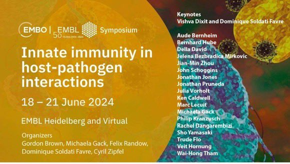 Very last chance to submit your abstract to the Heidelberg @EMBO|@EMBL symposium 'Innate Immunity in Host-Pathogen Interactions'. More than 20 will be selected for talks. Deadline tomorrow, April 8th. Travel grants available. Be there or be square! embl.org/about/info/cou…