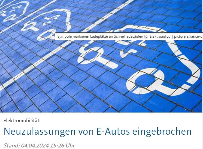 Wenn die grüne Planwirtschaft versagt: In Deutschland gehen die Neuzulassungen für E-Autos um 30 Prozent zurück. Ohne massive Förderungen bleibt man auf den Ladenhütern sitzen.
#idgroup

tagesschau.de/wirtschaft/ver…