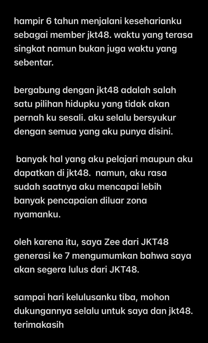 azizi syng, semangat yaa proud of you 
ttap dkung keputusanny krna itu yng terbaik
🥹🫶🏻🫶🏻
#Zeemangat 
#Semangatzee 
#zeejkt48