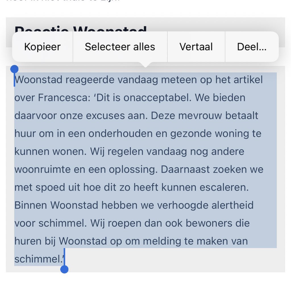 Bewoner en kind zitten al 11 jaar in een schimmelwoning, voeren een strijd waarbij zelfs de huurcommissie moest worden ingeschakeld. Maar zodra het in de media staat, kan er ineens wel per direct een vervangende woning worden gevonden. Schaamteloos, <a href="/Woonstad/">Woonstad Rotterdam</a>.