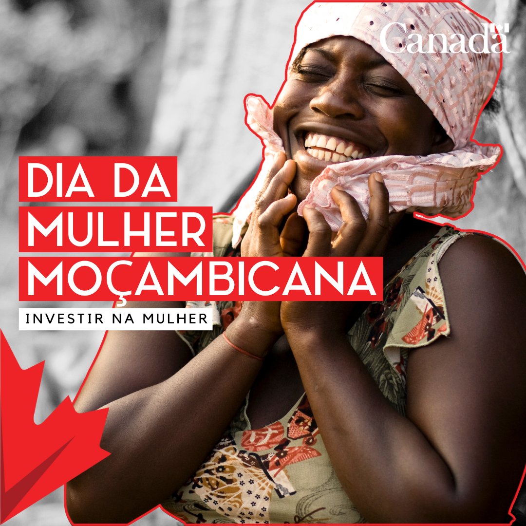 Hoje celebramos o Dia da Mulher 🇲🇿Moçambicana! O 🇨🇦Canadá reconhece e valoriza o papel significativo que as mulheres desempenham na formação da sociedade moçambicana, em todas as esferas da vida. #InvestirNaMulher