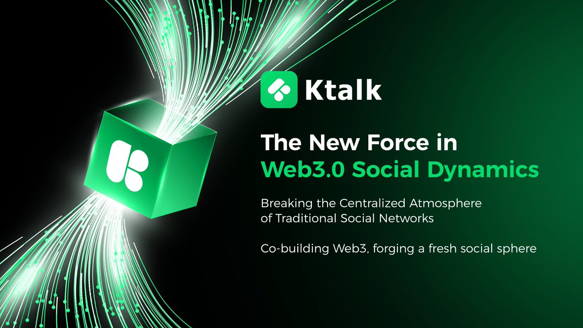 🙌 Say goodbye to the centralized norms of traditional social networks as we usher in a new era with #Ktalk💪 co-build #Web3, and redefine the essence of social interaction