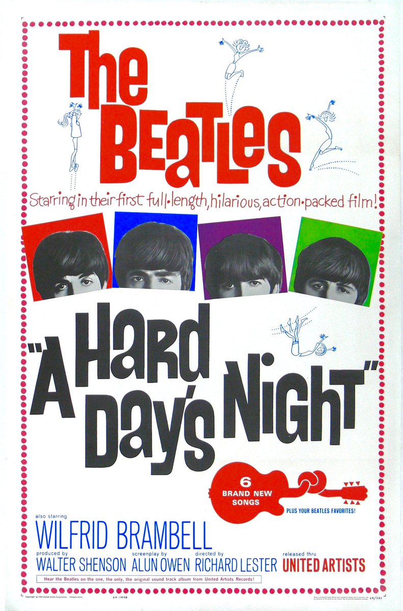 OTD 07APR1964 The #Beatles filmed the interior police station scenes for their first movie ‘A Hard Days Night’ at Twickenham Film Studios, London. #TheBeatles