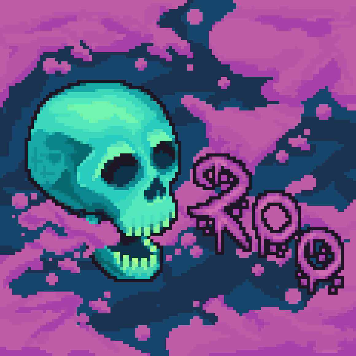 Thank you for the 200 followers!! means a lot!!
#pixelart #skull