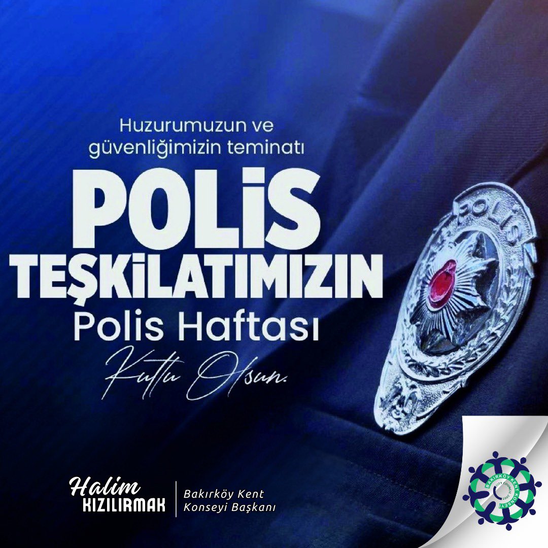 Güvenliğimiz olan Polis Teşkilatımızın Haftasını Kutlarız. #Polis #polisteşkilatı #içişleribakanlığı #vali #bakırköybelediyesi