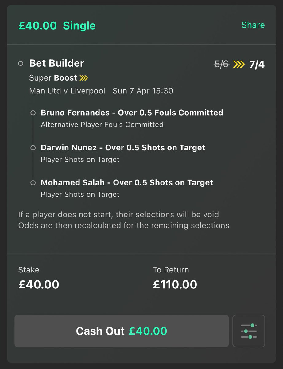 😍 £110 FREE CASH GIVEAWAY! If this Man United vs Liverpool superboost wins, we’ll give away £110 between TWO of you. 👉 One winner who LIKES this tweet. 👉 One winner who RETWEETS this tweet. Must be following @ValueBetSpotter, good luck 🚀