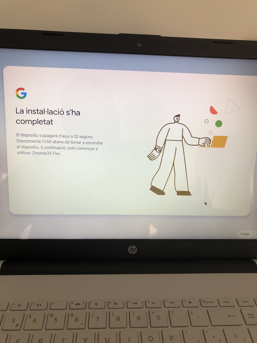 profferran's tweet image. Posant en pràctica aprenentatges de la #Collaclic2024 en 0’… Portàtil “vell” a Chromebook 👌🏻🔝 @GEGSpain #ChromeOSFlex